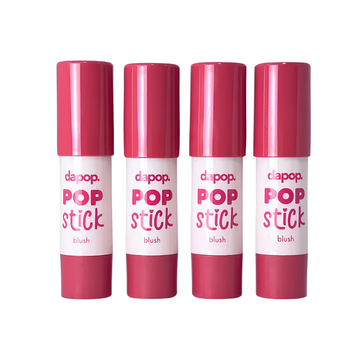 Kit c/ 4 Unidades - Pop Stick Blush Matte com Manteiga de Karité e Vitamina E | Dapop (R$ 9,30)