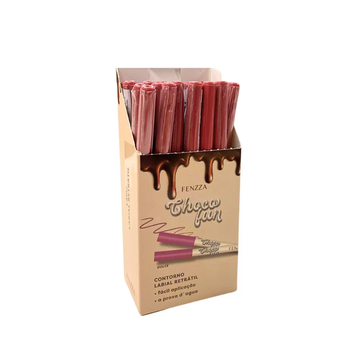 Lápis Labial Retrátil Choco Fun Fenzza – Box com 24 Unidades