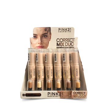 Corretivo Mix Duo Corretivo & Contorno Pink21 – Box com 24 Unidades