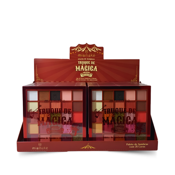 Paleta de Sombras com 25 Cores Truque de Mágica Coleção Abracadabra Mia Make – Box com 12 Unidades