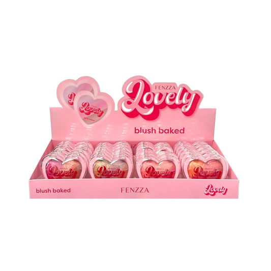 Blush Baked Coração Lovely Fenzza – Box com 24 Unidades