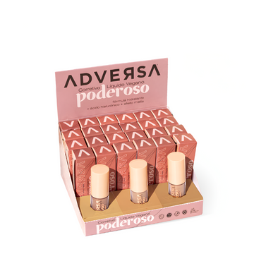 Corretivo Líquido Vegano Poderoso Adversa – Box com 24 Unidades