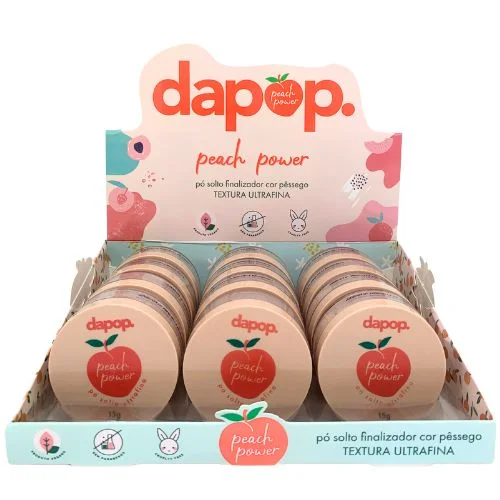 Pó Solto Finalizador Pêssego Ultrafino Dapop – Box com 12 Unidades