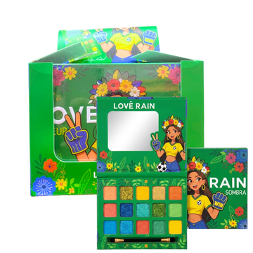 Box Paleta de Sombra Para os Olhos Love Rain - 12 Unidades