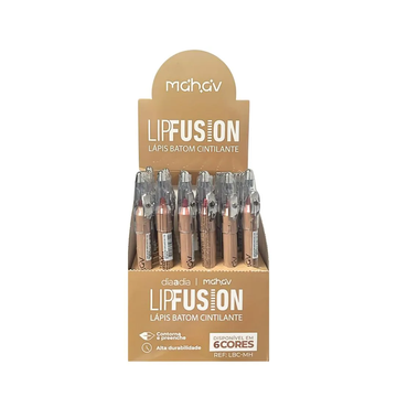 Lápis Batom Cintilante Lip Fusion Mahav – Box com 48 Unidades