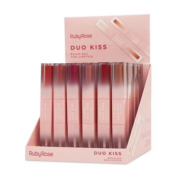 Box c/ 36 Unidades - Batom Duo Kiss G1 | Ruby Rose