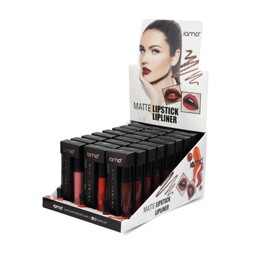Box C/ 24 Unidades Kit Labial Batom + Lapís Iamo R$ 7,99