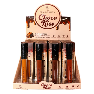 Box Gloss Labial de Alta Pigmentação Choco Kiss Bria Beauty - 24 Unidades