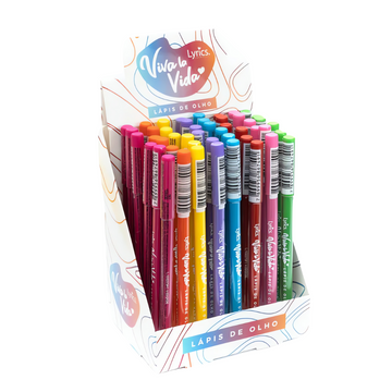 Box c/ 48 Unidades - Lápis de Olho Viva La Vida | Lyrics (R$ 3,99)