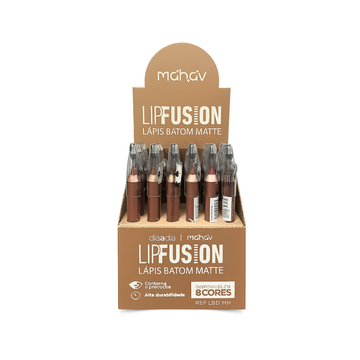 Box c/ 48 Unidades - Lápis Batom Matte Lip Fusion | Mahav (R$ 4,90)