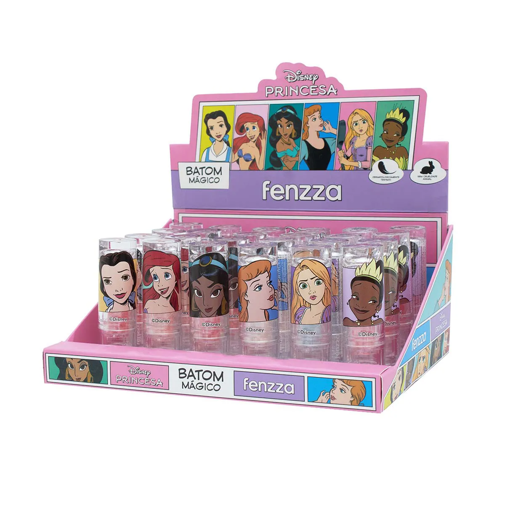 Batom Mágico Princesa Fenzza - Box com 24 Unidades