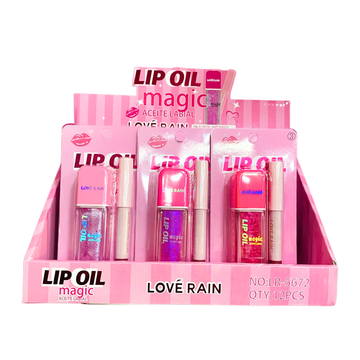 Box Lip Oil 2 em 1 Magic Love Rain - 12 Unidades