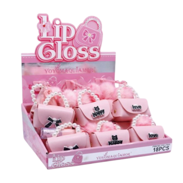 Lip Gloss Chaveirinho Bolsa Yoyomaquiamor – Box com 18 Unidades