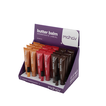Hidratante Labial Butter Balm Mahav – Box com 24 Unidades