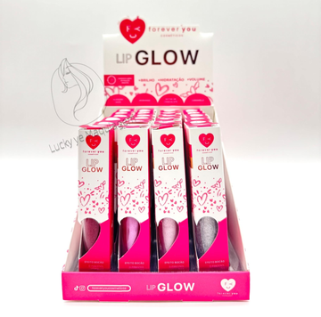Lip Gloss Volumoso com Ácido Hialurônico Forever You – Box com 24 Unidades