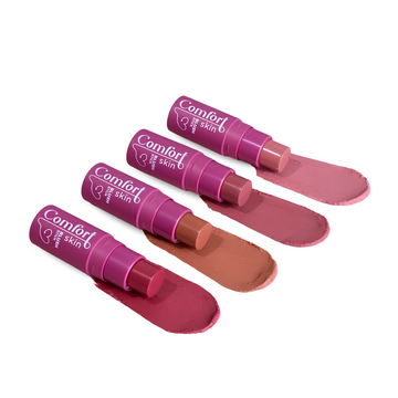 Kit c/ 04 Unidades - Blush Stick Comfort Skin | Mahav R$ 12,06