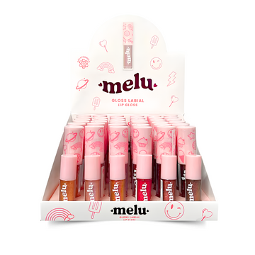 Box c/ 36 Unidades - Gloss Labial Melu | Ruby Rose R$ 6,79