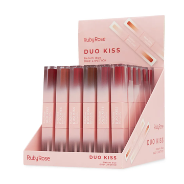 Box c/ 36 Unidades - Batom Duo Kiss G2 | Ruby Rose