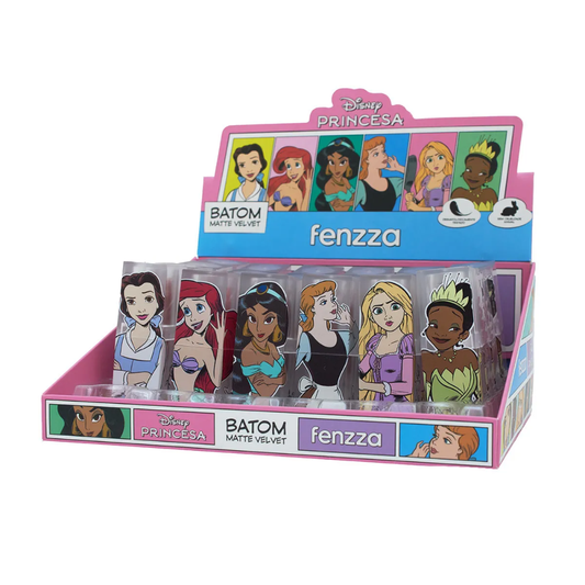 Batom Velvet Matte Princesa Fenzza – Box com 24 Unidades