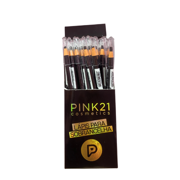 Box Lápis para Sobrancelha Pink21 Cosmeticos - 48 Unidades
