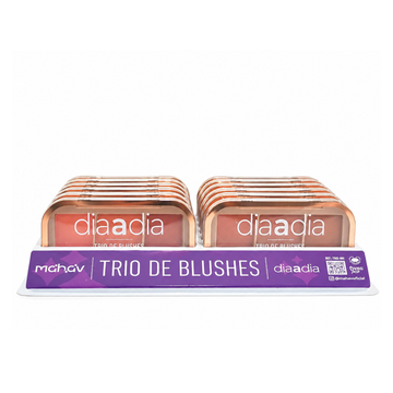 Trio de Blush Dia a Dia Mahav – Box com 12 Unidades