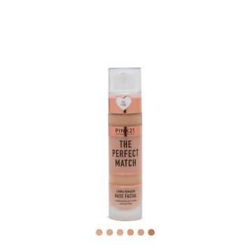 Kit c/ 6 Unidades - Base Facial The Perfect Match Longa Duração | Pink21 (R$ 15,49)