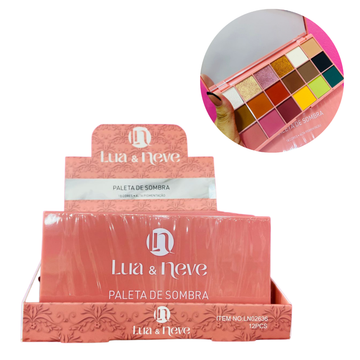 Box Paleta de Sombra C/ 18 Cores Lua & Neve - 12 Unidades