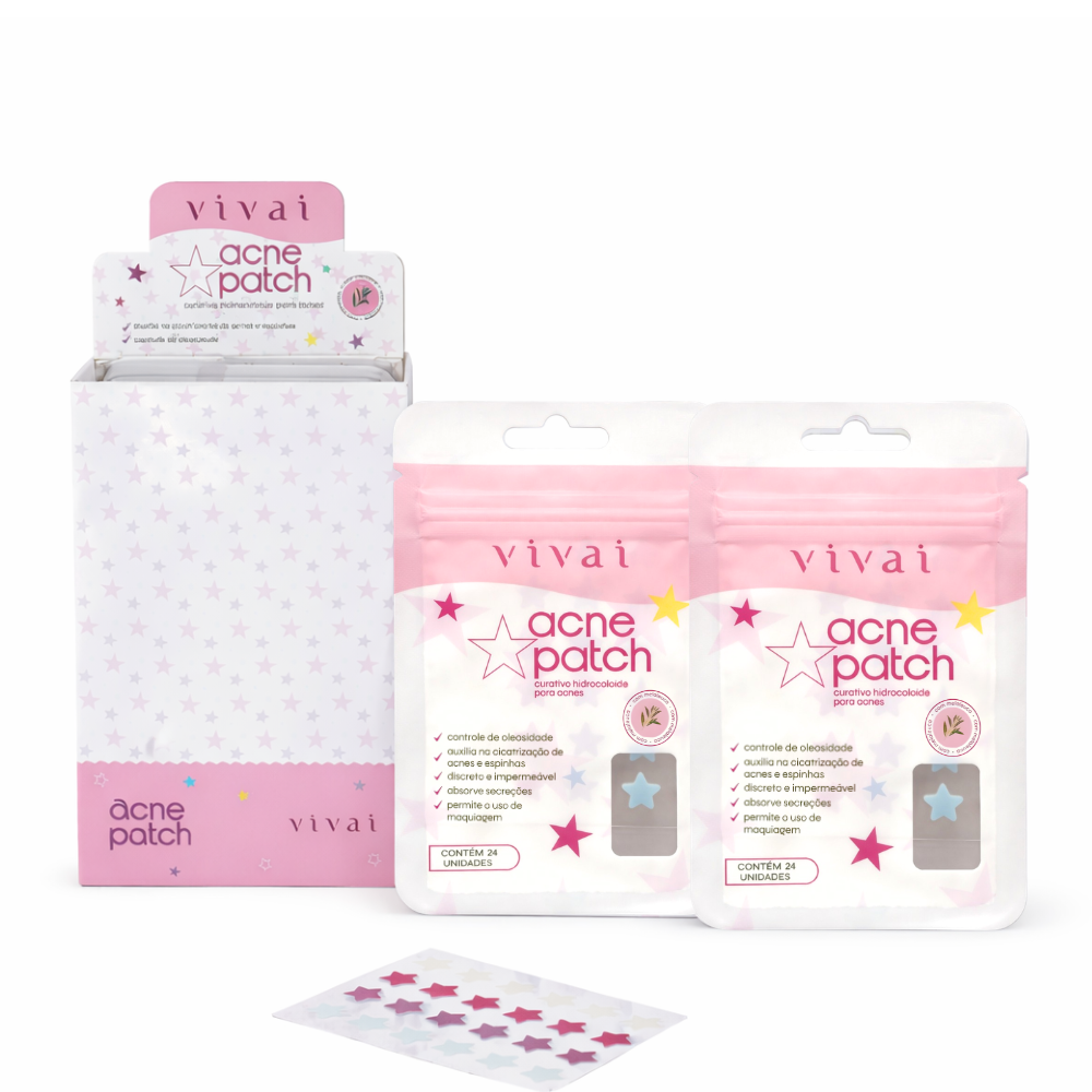 Acne Patch Curativo Hidrocoloide Vivai – Box com 24 Unidades
