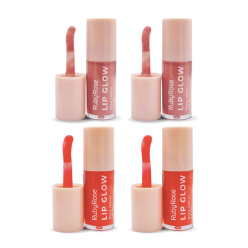 Kit c/ 4 Unidades – Lip Glow Óleo Labial Lip Oil | Ruby Rose (R$ 9,85)