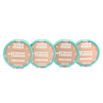 Kit com 4 Unidades – Pó Compacto #EntregouTudo Wike Make by Miss Rôse (Box A)