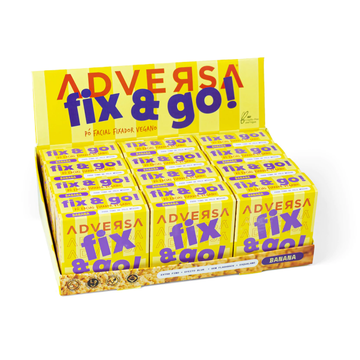 Pó Facial Fixador Vegano Banana Adversa – Box com 12 Unidades