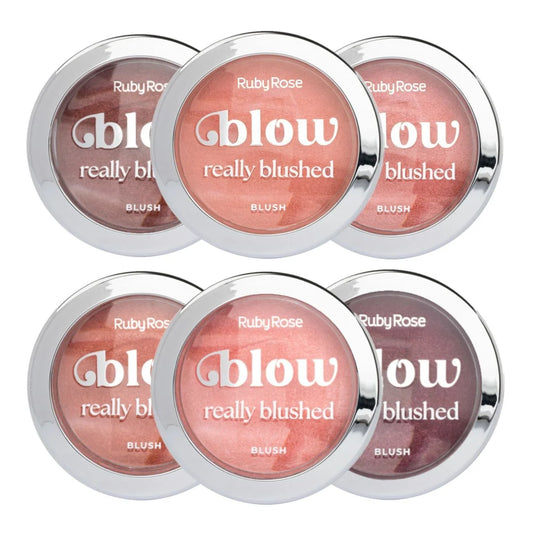 Blush Really Blushed Blow Ruby Rose - Kit com 06 Unidades