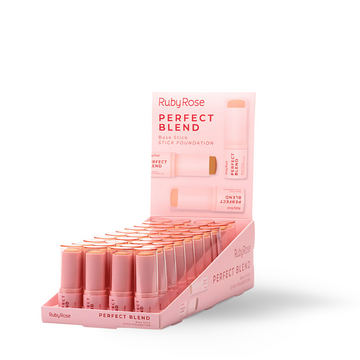 Box c/ 36 Unidades - Base Stick Perfect Blend | Ruby Rose (R$ 9,01)