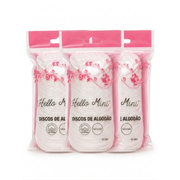 Disco de Algodão Hello Mini Dupla Face – Box com 12 Unidades
