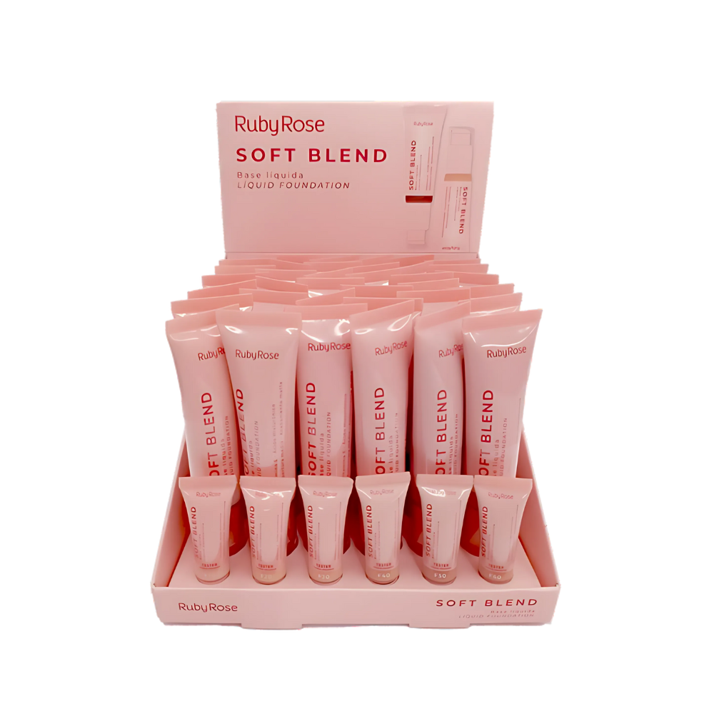Base Líquida Soft Blend Ruby Rose – Box com 36 Unidades (G1)