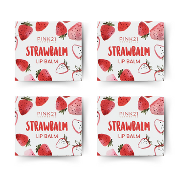 Kit c/ 4 Unidades - Lip Balm StrawBalm | Pink21