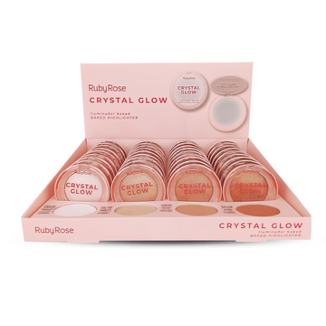Box c/ 36 Unidades - Iluminador Baked Highlighter Crystal Glow G1 | Ruby Rose (R$ 11,41)