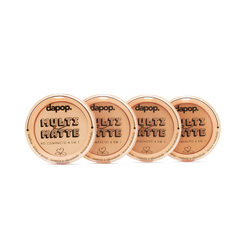 Kit C/ 04 Unidades Pó Compacto 4 Em 1 Multi Matte Dapop R$ 5,90