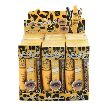 Kit de Maquiagem com Máscara de Cílios e Lápis de Olho Yoyomaquiamor – Box com 12 Unidades