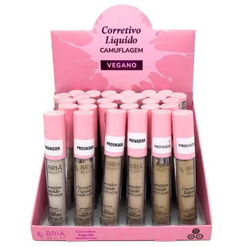 Corretivo Líquido Camuflagem Vegano Briá Beauty – Box com 24 Unidades