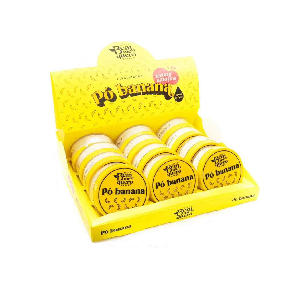 Pó Finalizador Banana Ultra Fino Bem Me Quero Bella Makeup – Box com 12 Unidades
