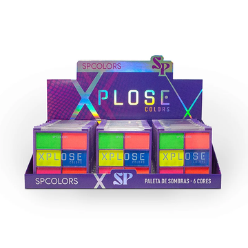 Box C/ 24 Unidades Paleta De Sombras XPlose Colors Sp Colors R$: 9,40