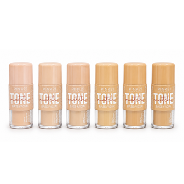 Kit Base Facial Tone Match Pink21 Cosmeticos - 06 Unidades