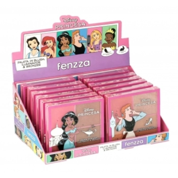 Paleta de Blush, Iluminador & Bronzer Princesa Fenzza – Box com 12 Unidades