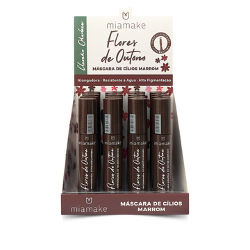 Box c/ 24 Unidades – Máscara para Cílios Marrom Flores de Outono Resistente à Água | Mia Make (R$ 7,10)