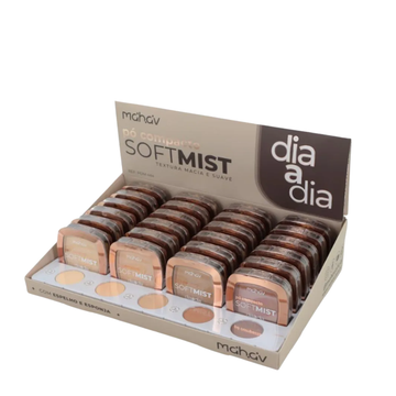 Pó Compacto Soft Mist Dia a Dia Mahav – Box com 24 Unidades
