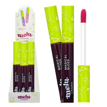 Magical Gloss Melu Bat Wing Ruby Rose – Box com 12 Unidades (Cor 04)