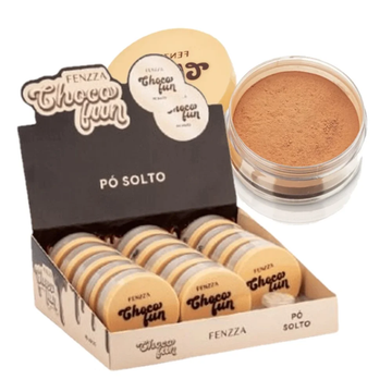 Pó Facial Solto Chocolate Choco Fun Fenzza – Box com 14 Unidades