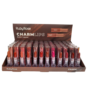 Box Batom Lipstick Charmlips Ruby Rose 72 Unidades