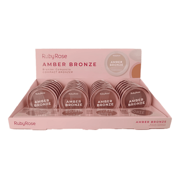 Box Pó Compacto Amber Bronze Ruby Rose HB-M202 G2 R$:8,45
